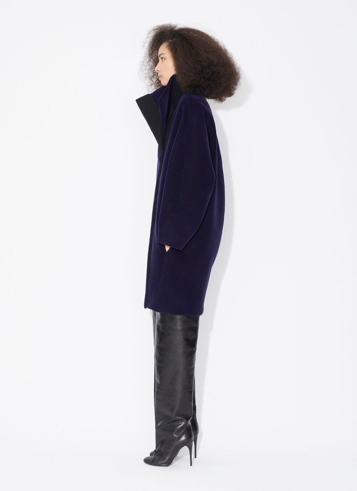 ROUND COAT ALAÏA BLUE JEANS ROUND COAT